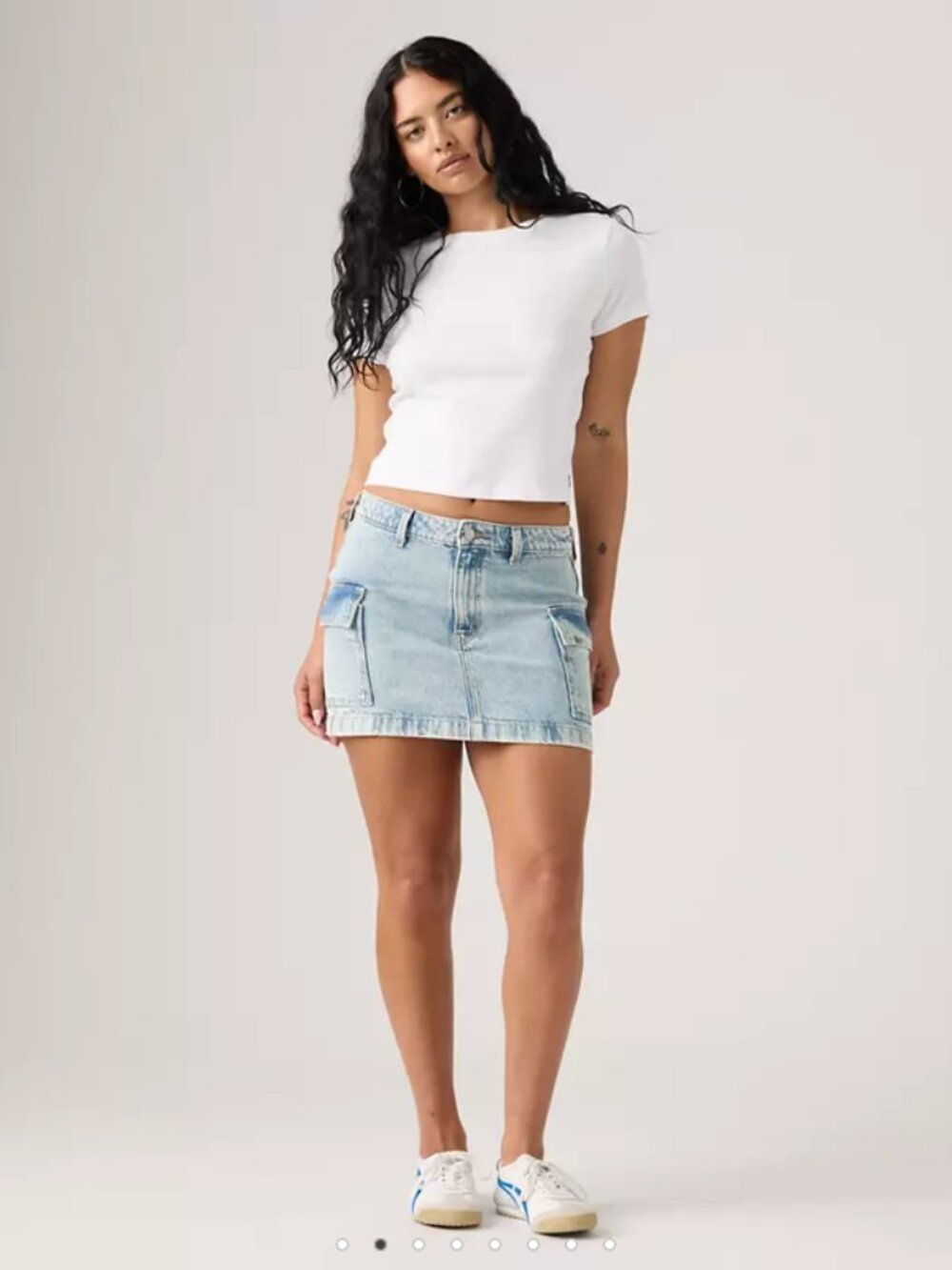 Levi's '94 Denim Cargo Mini Skirt Medium Blue Wash